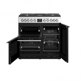 Stoves 90 cm Precision Deluxe Range Cooker Dual Fuel - Stainless Steel - A Rated - 1