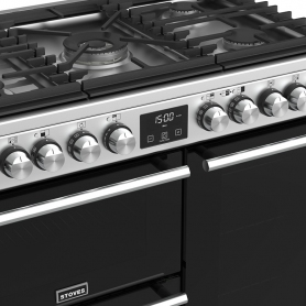 Stoves 90 cm Precision Deluxe Range Cooker Dual Fuel - Stainless Steel - A Rated - 4