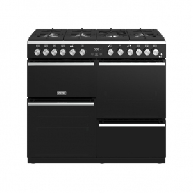 Stoves 100 cm Precision Deluxe Range Cooker Dual Fuel - Black - A Rated
