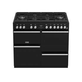 Stoves 100 cm Precision Deluxe Range Cooker Dual Fuel GTG - Black - A Rated - 2