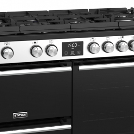 Stoves 100 cm Precision Deluxe Range Cooker Dual Fuel GTG - Stainless Steel   - A Rated - 4