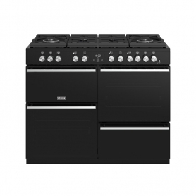 Stoves 110 cm Precision Deluxe Range Cooker Dual Fuel GTG - Black - A Rated