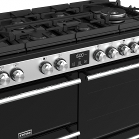 Stoves 110 cm Precision Deluxe Range Cooker Dual Fuel GTG - Stainless Steel - A Rated - 4
