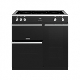 Stoves 90 cm Precision Deluxe Range Cooker Electric with Induction Hob - Black - A Rated