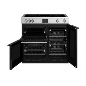 Stoves 90 cm Precision Deluxe Range Cooker Electric with Induction Hob - Stainless Steel- A Rated - 1