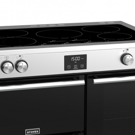 Stoves 90 cm Precision Deluxe Range Cooker Electric with Induction Hob - Stainless Steel- A Rated - 2