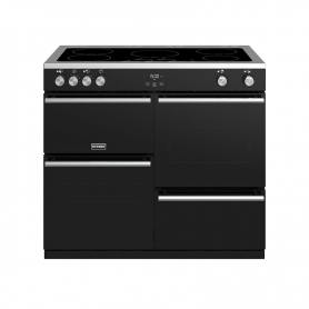 Stoves 100 cm Precision Deluxe Range Cooker Electric with Induction Hob - Black - A Rated