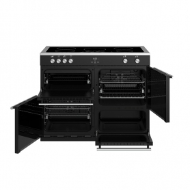 Stoves 110 cm Precision Deluxe Range Cooker Electric with Induction Hob - Black - A Rated - 1