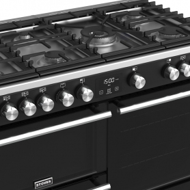 Stoves 100 cm Precision Deluxe Range Cooker Gas - Black - A Rated - 2