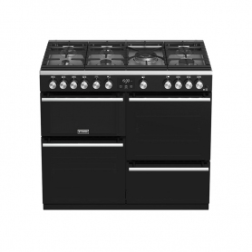 Stoves 100 cm Precision Deluxe Range Cooker Gas - Black - A Rated - 6