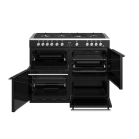 Stoves 110 cm Precision Deluxe Range Cooker Gas - Black - A Rated - 1