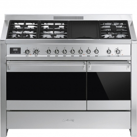 Smeg Classic 120 cm Dual Fuel Cooker - Stainless Steel - A Rated