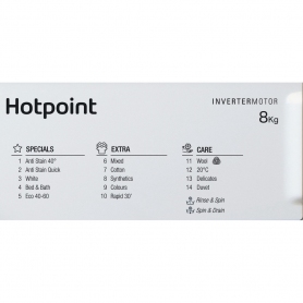 Hotpoint 8kg 1400 Spin Washing Machine - White - C - 1