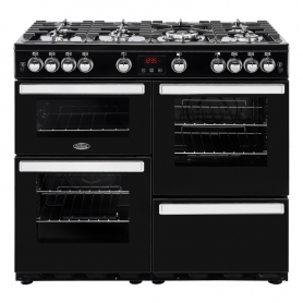 Belling 100 cm Cookcentre Gas Range Cooker - Black - A Rated