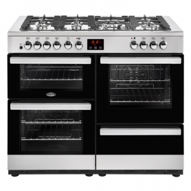 Belling 110 cm Cookcentre Dual Fuel Range Cooker - Black - A Rated