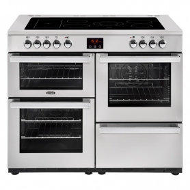 Belling 110 cm Cookcentre Electric Range Cooker - Professional Stainless Steel - A Rated