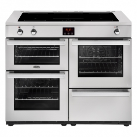 Belling 110 cm Cookcentre Electric Induction Range Cooker - Professional Stainless Steel - A Rated