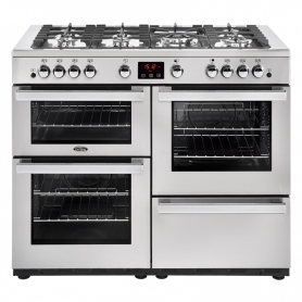 Belling 110 cm Cookcentre Gas Range Cooker - Professional Stainless Steel - A Rated
