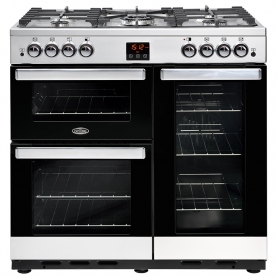 Belling 90 cm Cookcentre Gas Range Cooker - Stainless Steel - A Rated