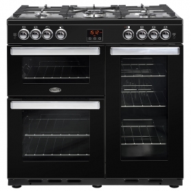 Belling 90 cm Cookcentre Gas Range Cooker - Black - A Rated