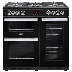 Belling 90 cm Cookcentre Dual Fuel Range Cooker - Black - A Rated