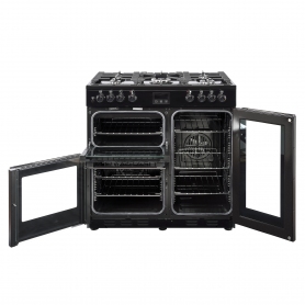 Belling 90 cm Cookcentre Dual Fuel Range Cooker - Black - A Rated - 4