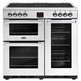 Belling 90 cm Cookcentre Electric Range Cooker - Professional Stainless Steel - A Rated
