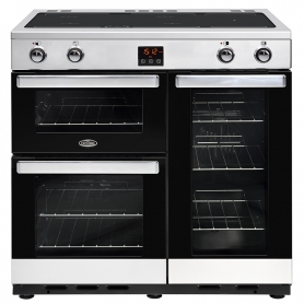 Belling 90 cm Cookcentre Electric Induction Range Cooker - Stainless Steel - A Rated