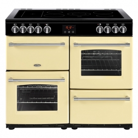 Belling 100 cm Farmhouse Electric Range Cooker - Cream - A Rated