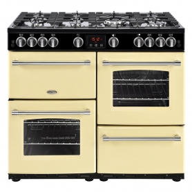 Belling 100 cm Farmhouse Gas Range Cooker - Cream - A Rated