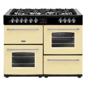 Belling 110 cm Farmhouse Dual Fuel Range Cooker - Cream - A Rated