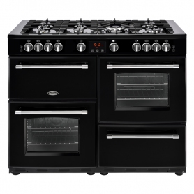 Belling 110 cm Farmhouse Gas Range Cooker - Black - A Rated