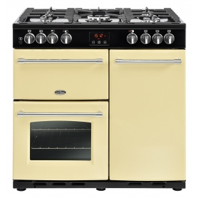 Belling 90 cm Farmhouse Dual Fuel Range Cooker - Cream - A Rated