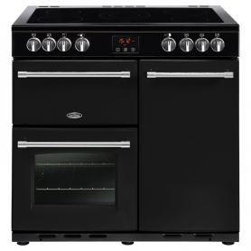 Belling 90 cm Farmhouse Electric Range Cooker - Black - A Rated