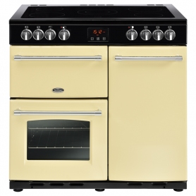 Belling 90 cm Farmhouse Electric Range Cooker - Cream - A Rated