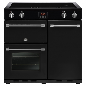 Belling 90 cm Farmhouse Electric Induction Range Cooker - Black - A Rated