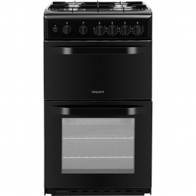 Hotpoint 50cm Gas Cooker - Black - A+ Energy Rated - 0