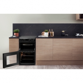 Hotpoint 50cm Electric Cooker - Black - A Energy Rated - 12
