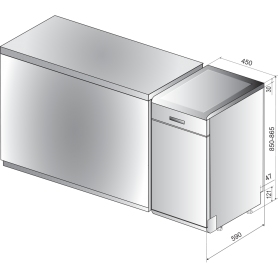 Hotpoint 45cm Dishwasher - Black - F Rated - 1