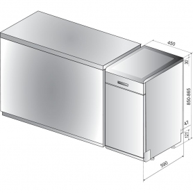 Hotpoint 45cm Dishwasher - White - E Rated - 1