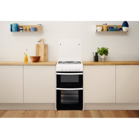 Indesit 50cm Gas Cooker - White - A+ Rated - 1