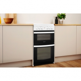 Indesit 50cm Electric Cooker With Ceramic Hob - White - A Rated - 2