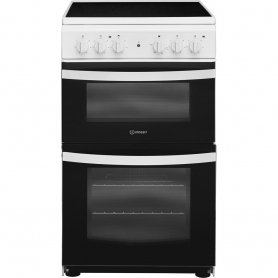 Indesit 50cm Electric Cooker With Ceramic Hob - White - A Rated