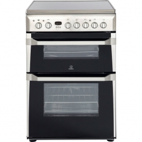 Indesit 60cm Electric Cooker With Ceramic Hob - Stainless Steel - A Rated
