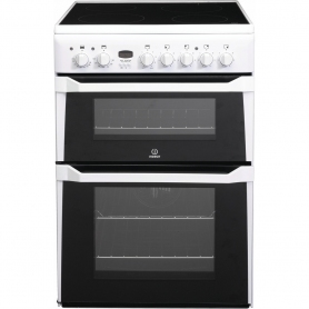 Indesit 60cm Electric Cooker With Ceramic Hob - White - A Rated