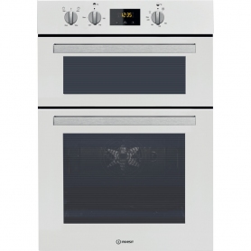 Indesit Built In Electric Double Oven - White - A Rated