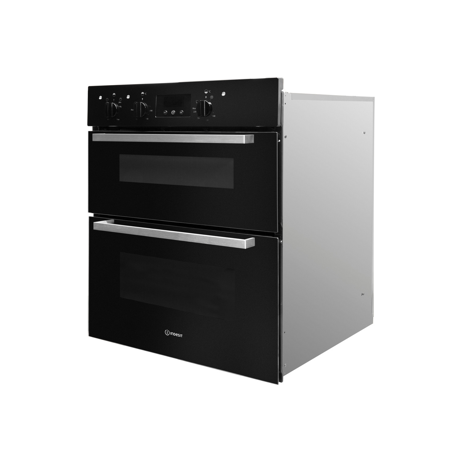 Indesit Built In Electric Double Oven - Black - B Rated - 3