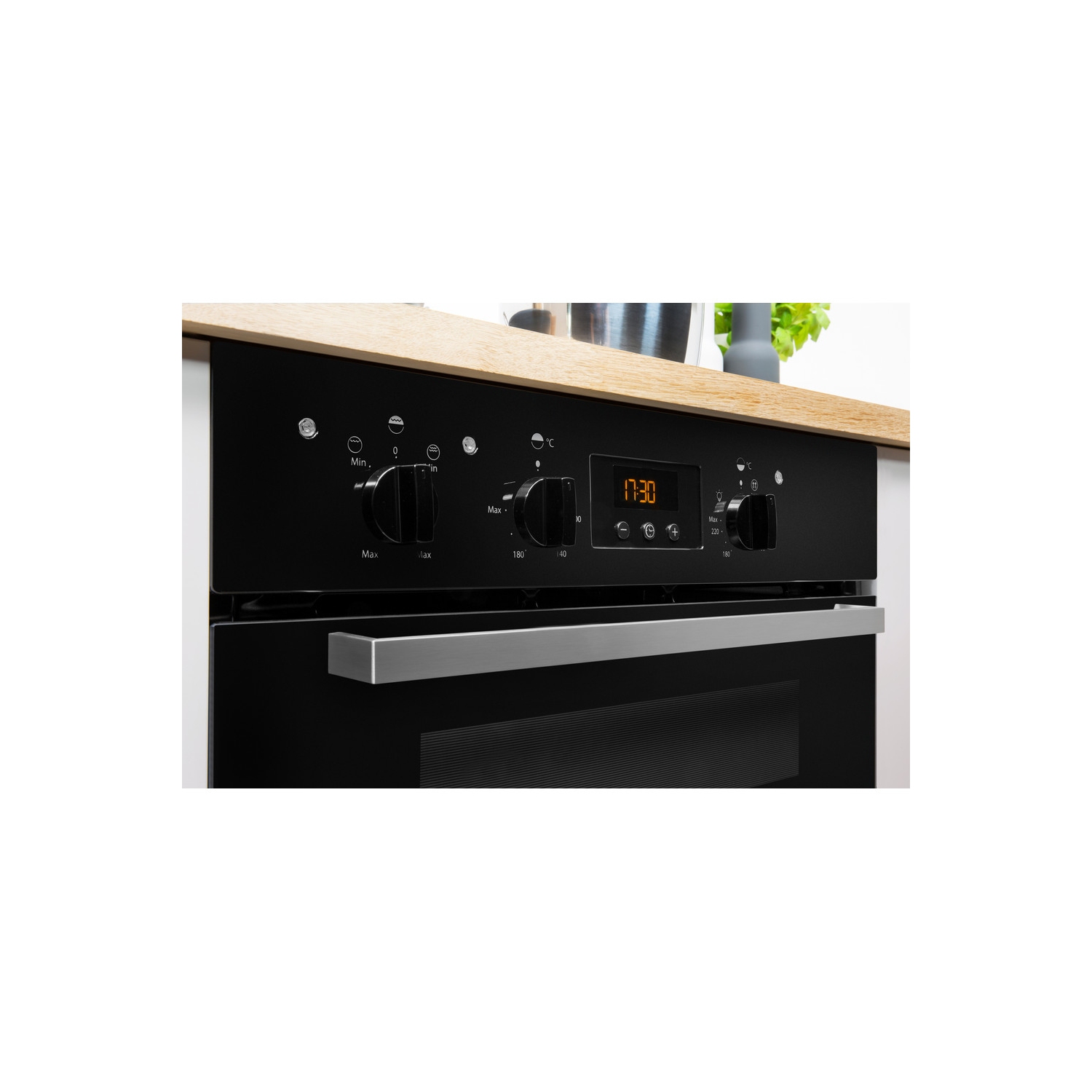 Indesit Built In Electric Double Oven - Black - B Rated - 4