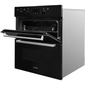 Indesit Built In Electric Double Oven - Black - B Rated - 6