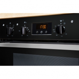 Indesit Built In Electric Double Oven - Black - B Rated - 8